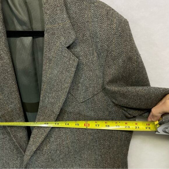 Panhandle Slim Western Blazer Grey Tweed Vintage Cowboy Jacket Elbow Patches - Picture 6 of 12